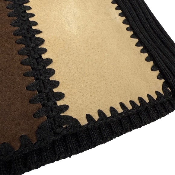 Vintage Suede Leather Knit‎ Vest Western Designers Studio Originals Size Large - Picture 4 of 8